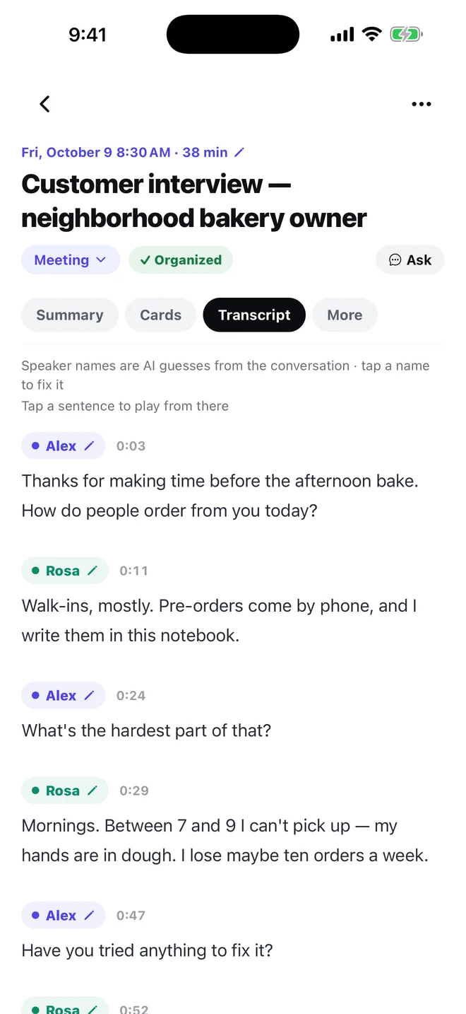 Stay in the interview